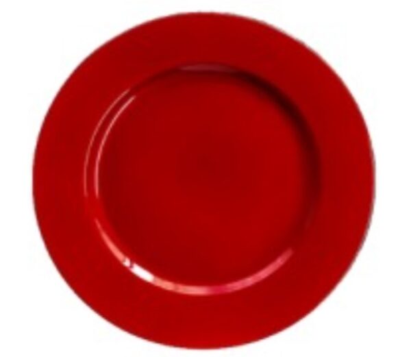 Sousplat Vermelho Redondo - 33cm